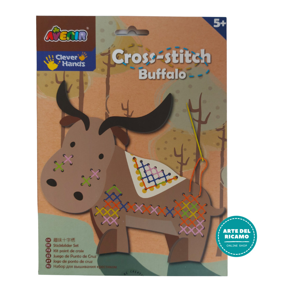Embroidery Kit for Kids - Cross Stitch Buffalo